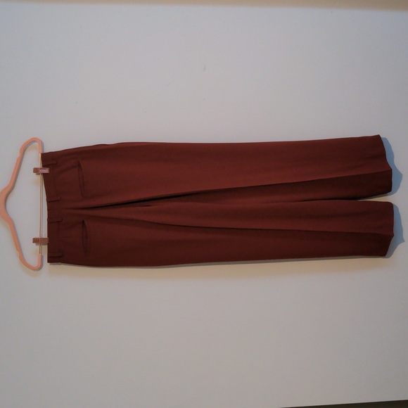 Chocolate Brown Crepe Wide Leg Trousers (size 6) - Picture 2 of 3